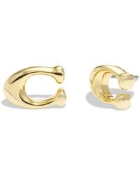 COACH - Bubble C Stud Earrings - Lyst