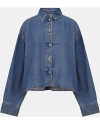 7 For All Mankind - Nina Long-Sleeve Denim Shirt - Lyst