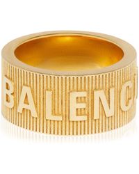 Balenciaga - Force Striped Ring - Lyst
