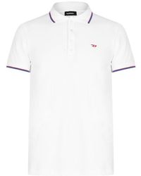 DIESEL - Tipped Polo Shirt - Lyst