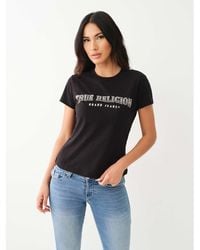 TRUE RELIGION - Slim Crew Neck Logo T-Shirt - Lyst
