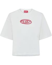 DIESEL - Buxt Cropped Oversized T-Shirt - Lyst