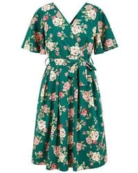 Mela London - Floral Wrap Skater Dress - Lyst