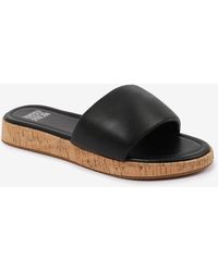 Where's That From - Pu Julia Wide-Fit Flatform Sliders Sandal - Lyst