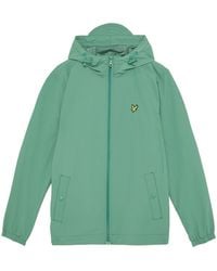 Lyle & Scott - Zip Through Cotton Wind Resistant Long Sleeve Hooded Rain Anorak - Lyst