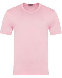 Eden Park - V Neck Light Pima Cotton T-Shirt - Lyst