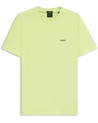 BOSS - T-Shirt With Logo Design Stretch Cotton - Lyst