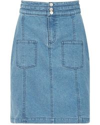 Yumi' - Patch Pocket Denim Skirt - Lyst