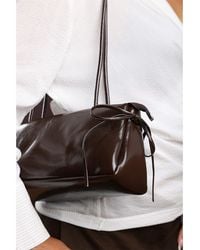 Where's That From - Wheres Glossy Patent Handheld Shoulder Bag - Lyst