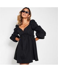I Saw It First - V Neck Puff Sleeve Smock Dress - Lyst