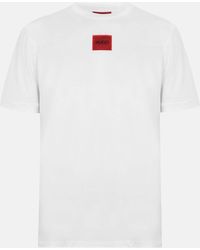 HUGO - Diragolino Contemporary T-Shirt With Logo Detail - Lyst
