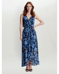 Gina Bacconi - Alaura Long Printed Sleeveless Dress - Lyst