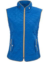 Miso - Stand Collar Full Zip Hip Length Gilet - Lyst