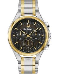 Bulova - Curv Stainless Steel Classic Analogue Watch - Lyst