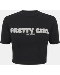 PRETTY BOY UGLY WORLD - Cotton Short Sleeve Slim Fit Baby Tee - Lyst