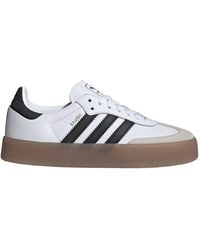 adidas Originals - Sambae Leather Low-Top Trainers - Lyst