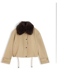 Tommy Hilfiger - Cotton Faux Fur Barn Jacket - Lyst