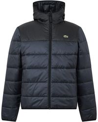 Lacoste - Hooded Quilted Puffer Jacket - Lyst