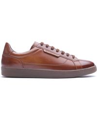 Base London - Zammo Lace Up Leather Trainers - Lyst