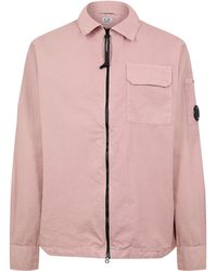 C.P. Company - Gabardine Lens Cotton Long Sleeve Overshirt - Lyst