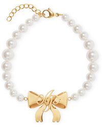 Agent Provocateur - Beki Pearl Bow Bracelet - Lyst