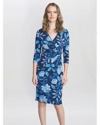 Gina Bacconi - Cameron Jersey Wrap Dress - Lyst