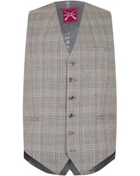 Shelby and Sons - Jessop Slim Fit Light Check Waistcoat - Lyst