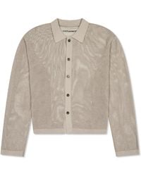 MKI Miyuki-Zoku - Linen Knit Long Sleeve Polo Shirt - Lyst
