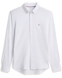 Tommy Hilfiger - Cotton Knitted Long-Sleeve Slim-Fit Shirt - Lyst