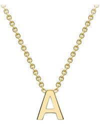 Be You - 9ct Mini Initial Necklace - Lyst