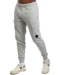 C.P. Company - Diagonal Raised Fleece Lens Cargo Tracksuit Bottoms - Lyst