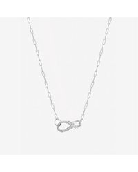 Inicio - Sterling Plated Clasp Necklace - Lyst