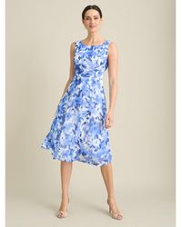 Gina Bacconi - Noreen Chiffon Floral Midi Dress - Lyst