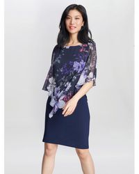 Gina Bacconi - Estelle Printed Embellished Dress - Lyst
