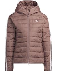 adidas Originals - Premium Slim Hooded Long Sleeve Slim Fit Short Puffer Jacket - Lyst