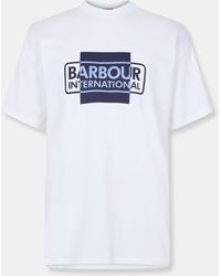 Barbour - Short-Sleeved Cotton Divide T-Shirt - Lyst