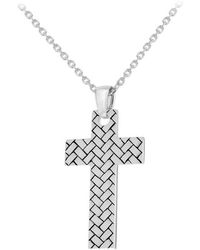 Be You - Sterling Braided Cross Necklace - Lyst