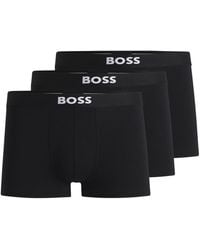 BOSS - 3 Pack Boxers With Logo Waistband - Lyst