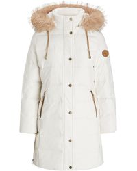 Ralph Lauren - Fur Hood Medium Puffer Jacket - Lyst