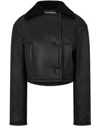 Jacquemus - Marino Blouson Long Sleeve Lamb Leather Jacket - Lyst