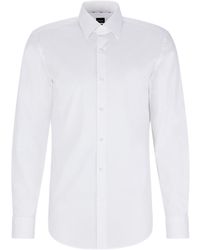 BOSS - H Hank Kent Long Sleeve Oxford Shirt - Lyst