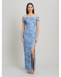 Gina Bacconi - Janette Embroidered Sequin Off-Shoulder Maxi Dress - Lyst