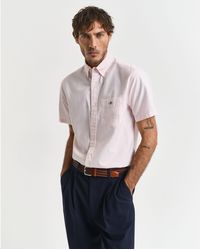 GANT - Regular-Fit Classic Short Sleeves Oxford Shirt - Lyst