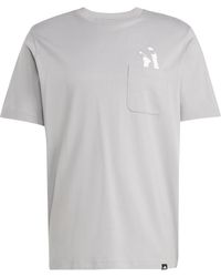 adidas - Lounge Slides Graphic Pocket T-Shirt - Lyst