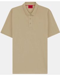 HUGO - Donos222 Logo Print Polo Shirt - Lyst