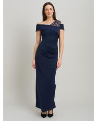 Gina Bacconi - Mandie One Shoulder Lace Maxi Dress - Lyst