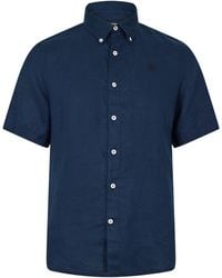Timberland - Linen Short Sleeve Oxford Shirt - Lyst