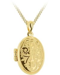 Be You - 9ct Floral Engraved Locket - Lyst