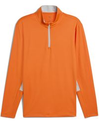 PUMA - 1/4 Zip Long Sleeve Performance Polo Shirt - Lyst