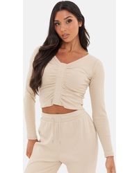 I Saw It First - Rib Ruched Top - Lyst